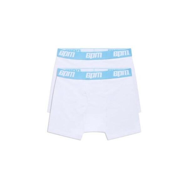 6PM Season Boxer Shorts White/Baby Blue (2-Pack)