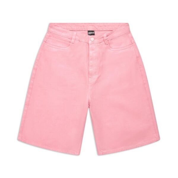 6PM Season Coated Denim Shorts Pink
