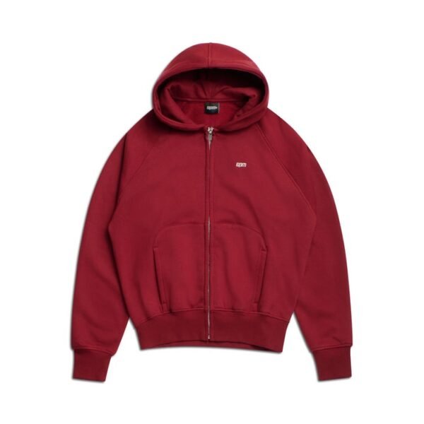 6PM Zip Hoodie Wine Red