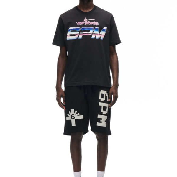 6PM Season CHROME T-SHIRT BLACK