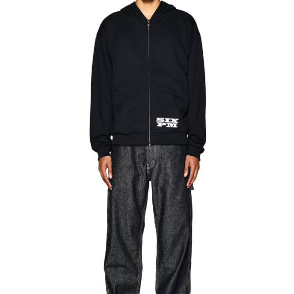 6PM Season LOGO ZIP HOODIE BLACK