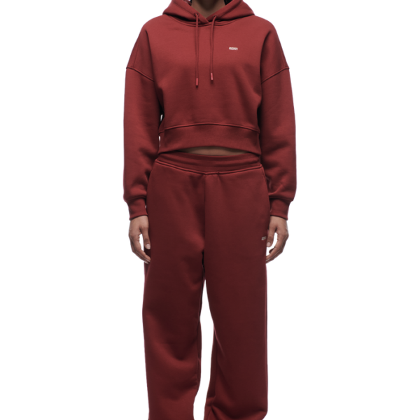 6PM Season  WMNS CROPPED HOODIE WINE RED