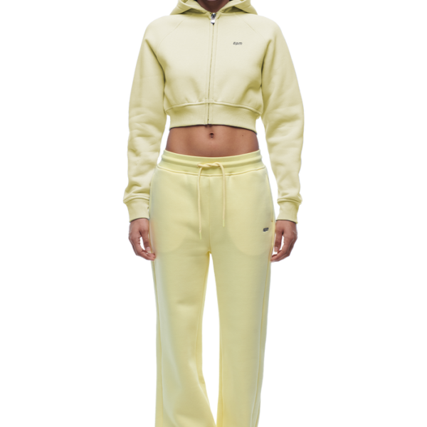 6PM Season  WMNS CROPPED ZIP HOODIE BUTTERCREAM