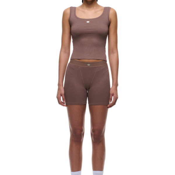 6PM Season  WMNS RIBBED TANKTOP SANDSTONE